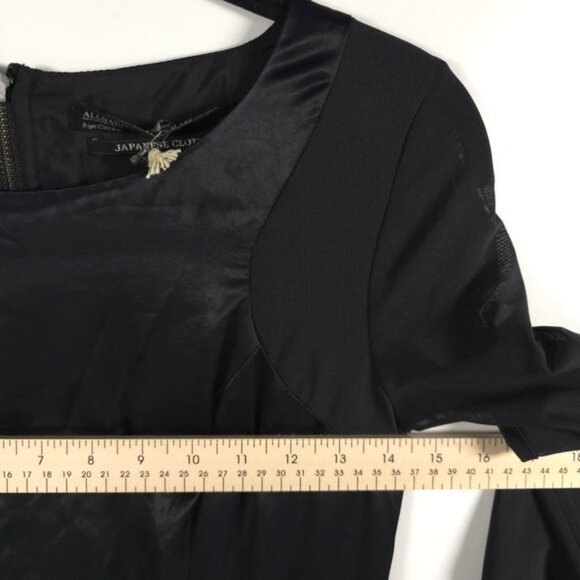 NWT ALL SAINTS ARMOURE Mini DRESS Black Semi Sheer,  Pleated Skirt WD079B Size 4 - Picture 7 of 13